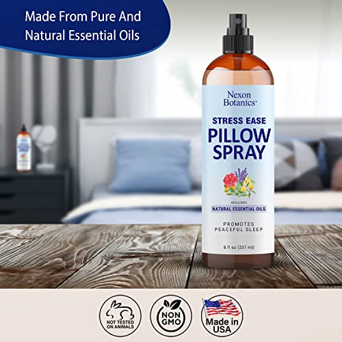 Stress Ease Pillow Spray 8 fl oz Air Freshener, Linen, Room Mist for Calming Sleep