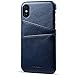 FLY HAWK iPhone X, 5.8 inches, Wallet Phone Case, Slim PU Leather Back Case Cover with Credit Card Holder Blue Case