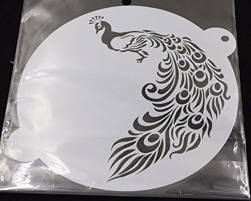 Translucent plastic cake stencil peacock Design for Cake Decoration Cappuccino Decorating Mousse CakeTools.