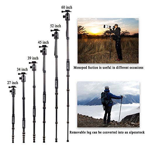 ZOMEI Z699 Magnesium Aluminum Alloy Travel Camera Tripod with Ball Head for Canon,Sony,DSLR
