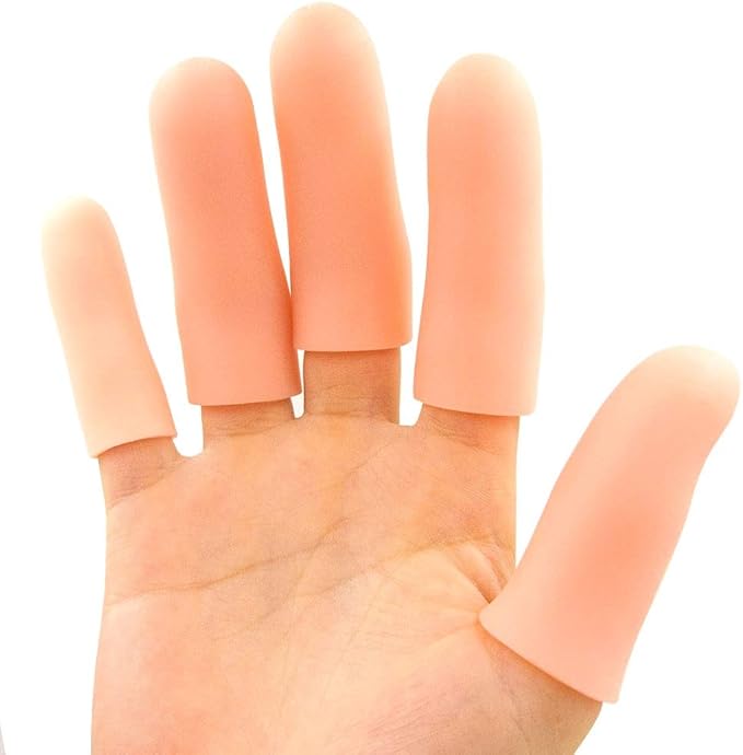JKcare Large Finger Cots, 10 Pack Silicone Finger Sleeves