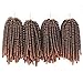 4Pcs Spring Twist 8 inches Ombre Fluffy Spring Twist Crochet Braiding Hair Bomb Twist Crochet Synthetic Hair Extension #T1B/30