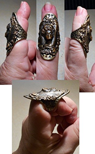 image for EMENOW One 960 Handcrafted Brass Knuckle RING with 1925 Brass Art Nouv