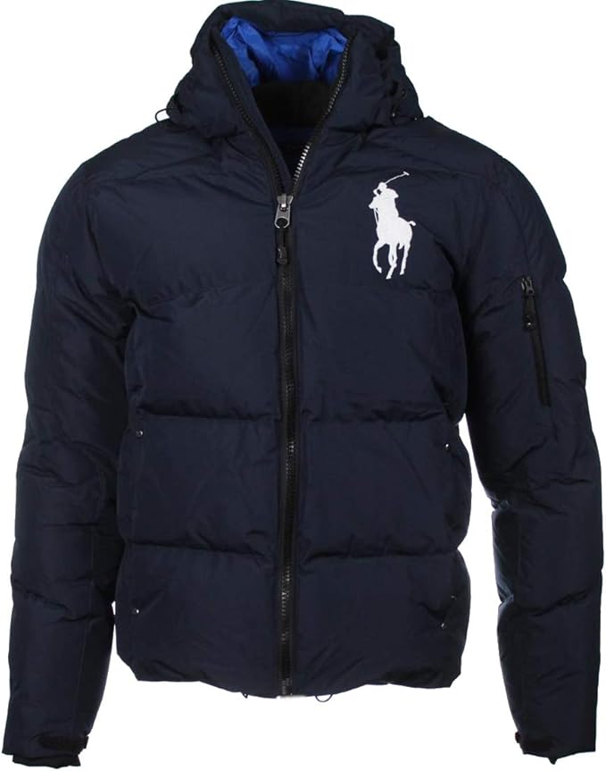 Ralph Lauren Big Pony Down Jacket Large Logo Navy or Blue Amazon