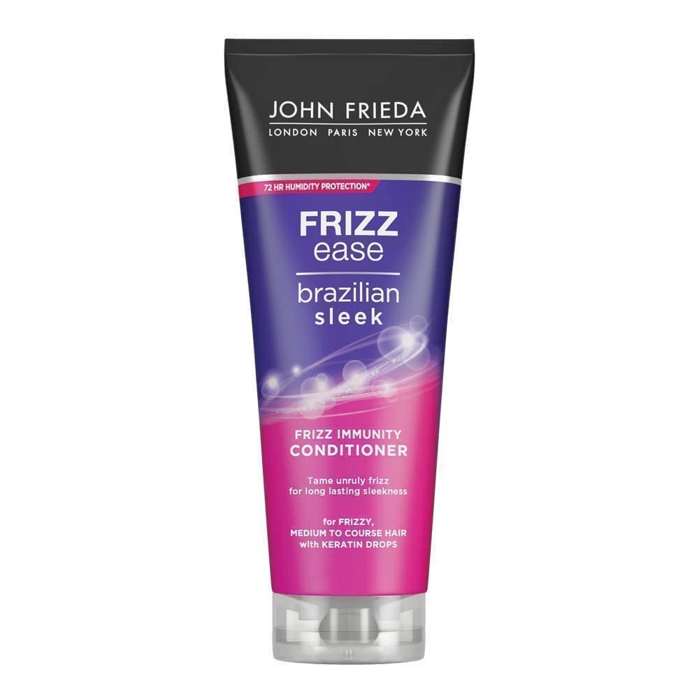 John Frieda Frizz Ease Brazilian Sleek Frizz Immunity Conditioner 250ml, Conditioner for Dry, Frizzy, Curly Hair