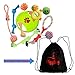 Dog ROPE Toys 10 Pack Gift Set + Free BONUS Bag – AGGRESSIVE CHEWERS NEARLY INDESTRUCTIBLE DOG TOYS Ropes with Knots Bones Balls Frisbee Chew Squeak Plush Duck Toy