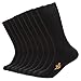 Dockers Classics Men's Socks Black Spandex - Size 6-12 Super Soft Blend, 9 Pack