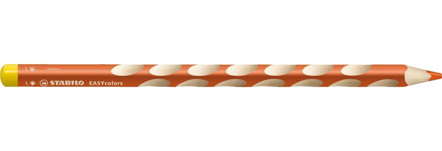 STABILO EASYcolors Ergonomic Colouring Pencil for Left-Handers Single Pencil Orange