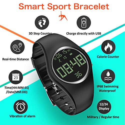 Pedometer Non Bluetooth Smart Watch Simple Fitness Tracker [Swim