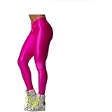 Hupplle Fashion Neon Stretch Skinny Shiny Spandex Leggings Pants