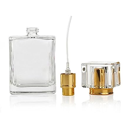 50 Ml Rechargeable De Luxe En Verre Transparent Atomiseur Vaporisateur Bouteille De Parfum Vide Bouteille - 