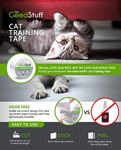 image for The Good Stuff Cat Scratch Tape Furniture Protectors - Guard your Couc