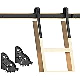 DIYHD 10FT Home Office Sliding Library Ladder