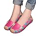 STAINLIZARD Women's Casual Slip-On Flats Moccasins Driving Leather Loafer Shoes Rose Red 9