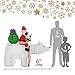 Christmas Masters 6 Foot Inflatable Santa Claus Riding on a White Polar Bear with an Animated Moving Shaking Head Indoor Outdoor Yard Lawn Decoration with LED Lights, Cute Xmas Holiday Party Blow Up