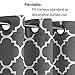 Flamingo P Moroccan Tile Blackout Curtains for Living Room Thermal Window Curtains 84 Inch Long Drapes Grommet Pattern Room Darkening Bedroom Curtains, Set of 2 Panels, Mild Gray