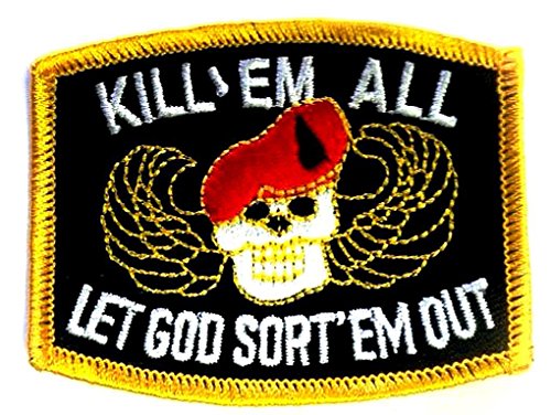 Kill 'em All Let God Sort 'em Out Army Embroidered Military Patch AKPM141
