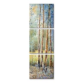 3 Panel Birch Woods Pictures Home Wall for...