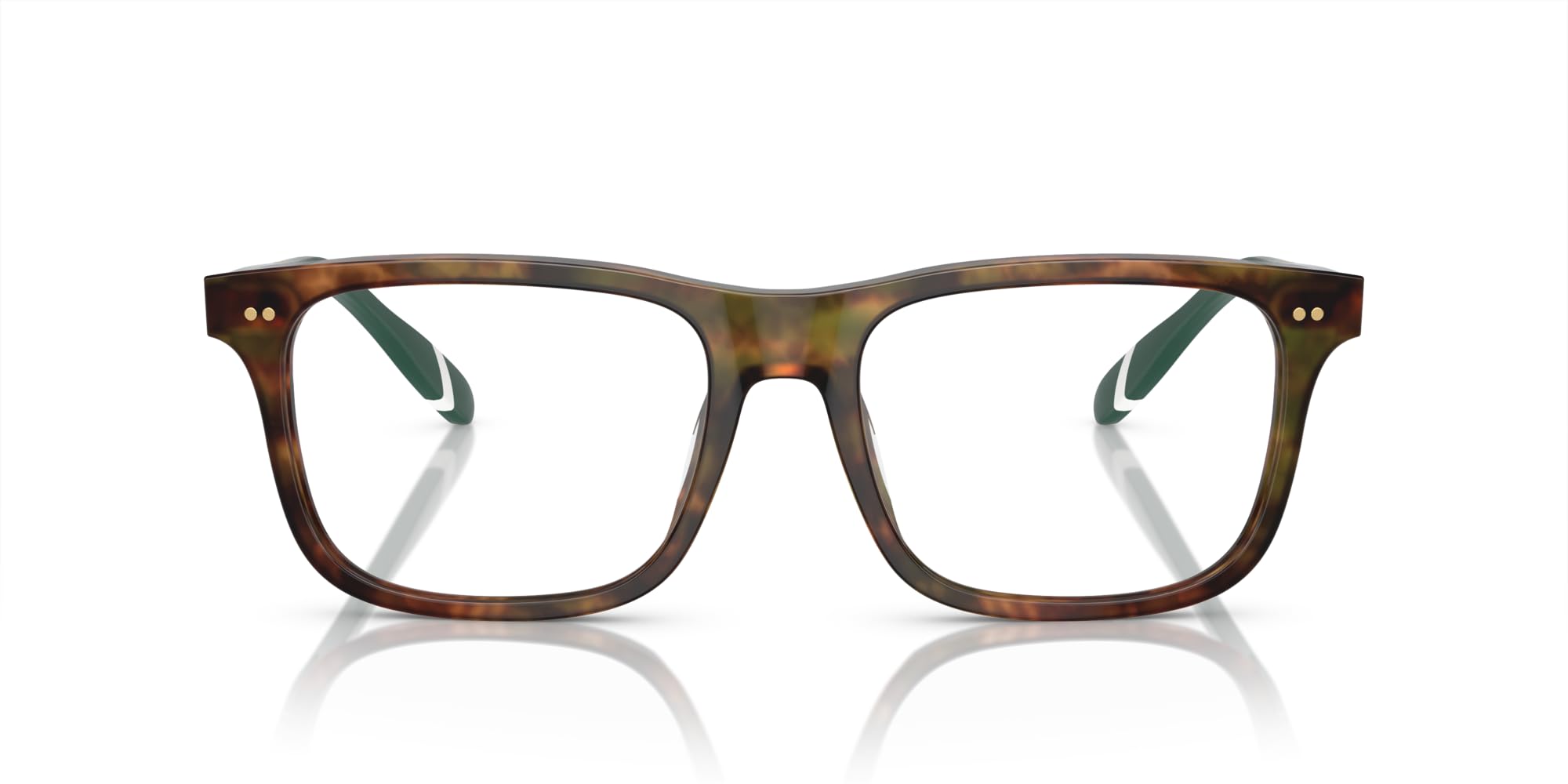 Photo 1 of Polo Ralph Lauren Men's PH2270U Universal Fit Rectangular Prescription Eyewear Frames, Shiny Brown Tortoise/Demo Lens, 56 mm