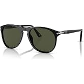 Persol PO9649S Aviator Sunglasses for Men | In Black, Honey &amp; Havana. Polarized options available. Bonus kit: cleaning spray, cloth, screwdriver &amp; mirror.