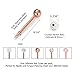 JFORYOU Barbell Ring 14G 316L Stainless Steel Cubic Zirconia Tongue Rings Body Piercing, 14mm Rose Gold