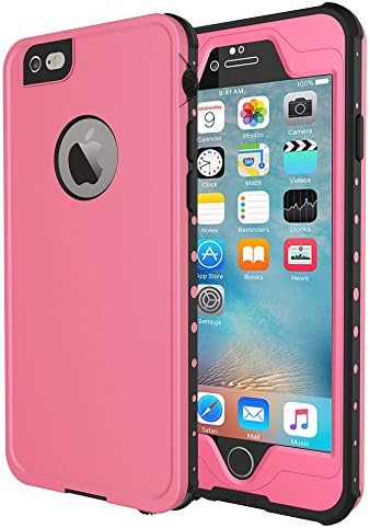iPhone 6 / iPhone 6 Plus Waterproof Case, IP68 Protection Rating Waterproof Snow-proof Shockproof and Dirt-poof Protective Case for iPhone 6s / iPhone 6s Plus (Pink, iPhone 6 / iPhone 6s)