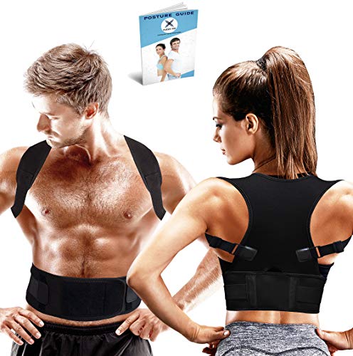 Posture Corrector Back Brace for Men and Women | High Quality, Comfortable & Fully Adjustable | for Back, Shoulder & Lumbar Pain | Improves Posture and Provides Upper & Lower Back Support