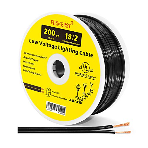 FIRMERST 18/2 Low Voltage Landscape Wire Outdoor Lighting Cable UL