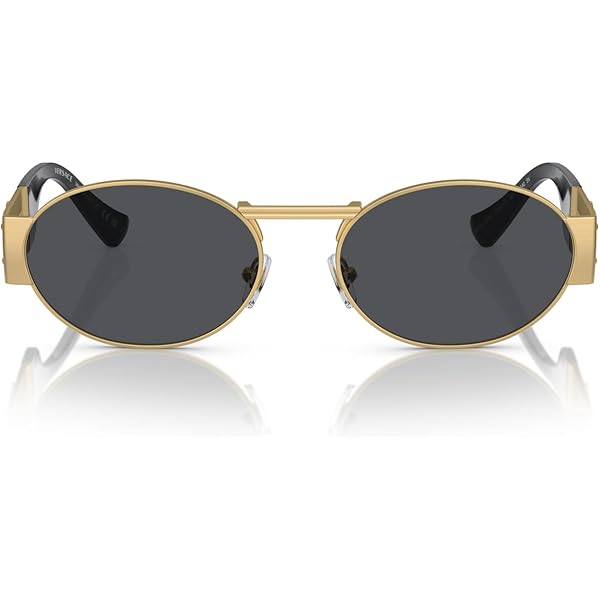 Amazon.com: Versace VE 2248 100287 Gold Metal Irregular Sunglasses