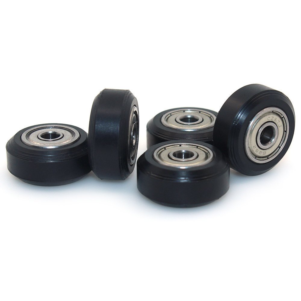 DollaTek 5pcs 24mm 3D Printer Big Plastic Pulley Passive Round Wheel with Bearing Idler Pulley Gear Perlin Wheel