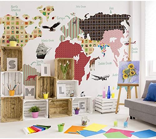 Luludsoo Papier Peint Mural Original De La Carte Du Monde 3d