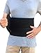 Alpha Medical Abdominal Binder Support Wrap/Surgical Binder/Hernia Support/Abdominal Hernia Reduction Device (Standard Length; Black; 10