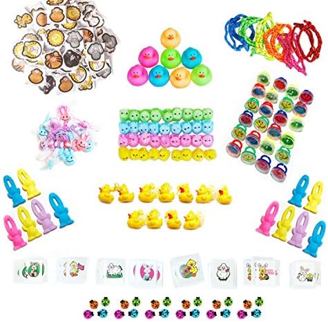 284-Piece Assortment of Small Toys and Prizes for Egg Fillers, Easter Egg Stuffers, Kids Easter Egg Hunt Supplies and Carnival Prizes - Surprise Kids with Bulk Mini Toys to Fill Plastic Eggs