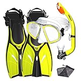 Promate Youth Snorkel Combo Set with Snorkeling Fins