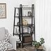 VASAGLE Industrial Ladder Shelf, 5-Tier Bookcase, Storage Unit, with Metal Frame, for Living Room, Kitchen, Rustic Dark Brown ULLS45BF