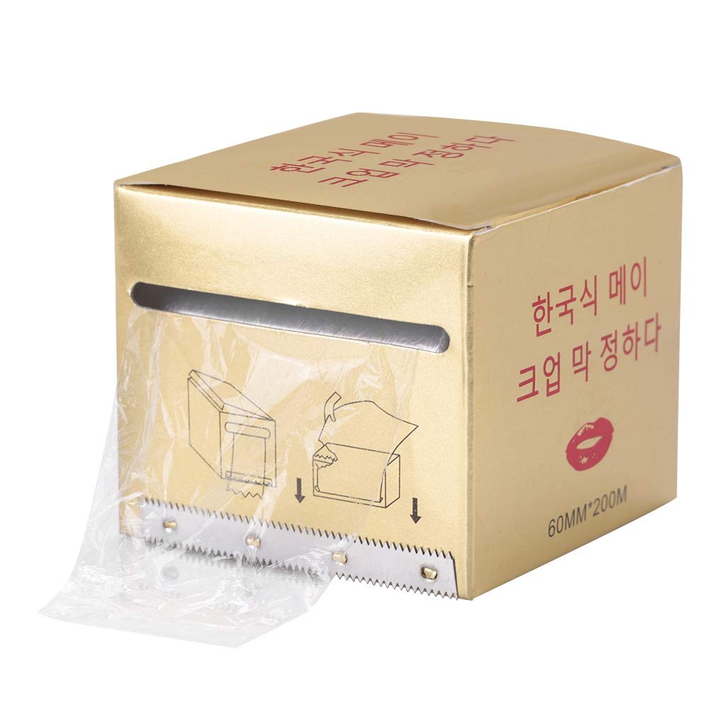 Tattoo Plastic Wrap, Eyebrow Tattoo Plastic Wrap, Preservative Film Tattoo Wrap Semi permanent Eyebrow Lip Tattoo Barrier Tattoo Accessory Make Up Supplies (60mm*200m)