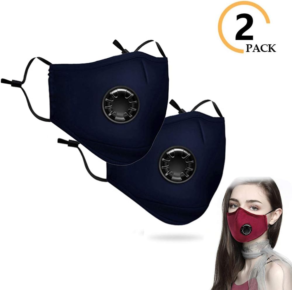Dust Mask Mouth Respirator,Anti Air Dust Air Pollution Breathing Mask,Carbon Activated Air Filter Face Mask, Safety Reuseable Washable for Pollution Smoke Allergy Mask Black