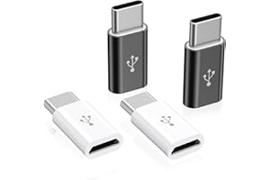 USB C to Micro USB Adapter (4-Pack), USB Type C (Male) to Micro USB (Female) OTG Adapter Compatible for Samsung Galaxy S10 S9