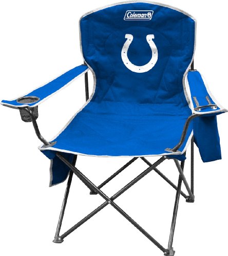 Coleman NFL Cooler Quad Folding Tailgating & Camping Chair with Built in Cooler and Carrying Case, Indianapolis Colts
