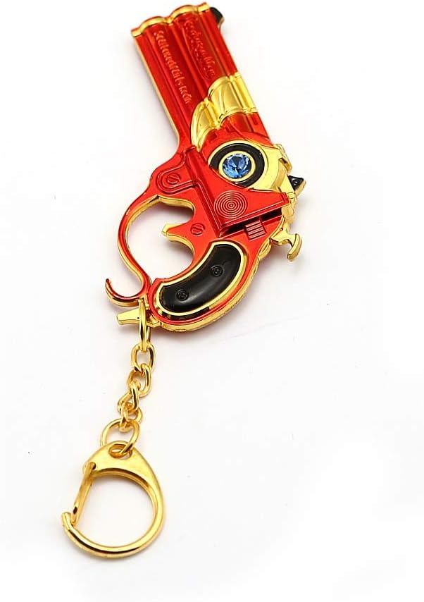 FITIONS - Game Bayonetta Gun Metal Keychain Crystal Accessories Bag Pendant Men Gift Jewelry Car Key Holder Rings llaveros para mujer