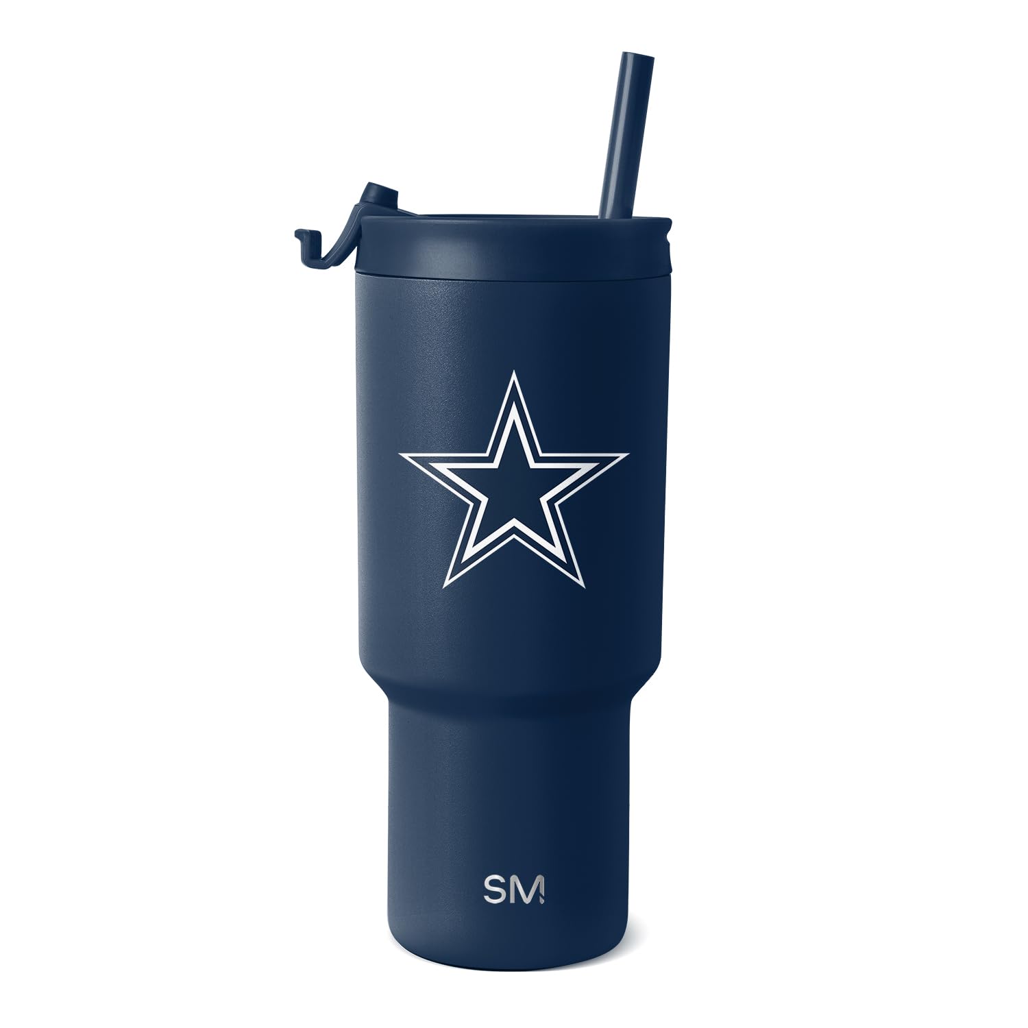 Simple Modern Officially Licensed NFL Dallas Cowboys 30 oz Tumbler with Flip Lid and Straws | Insulated Cup Stainless Steel | Gifts for Men Women | Trek Collection | Dallas Cowboys Image