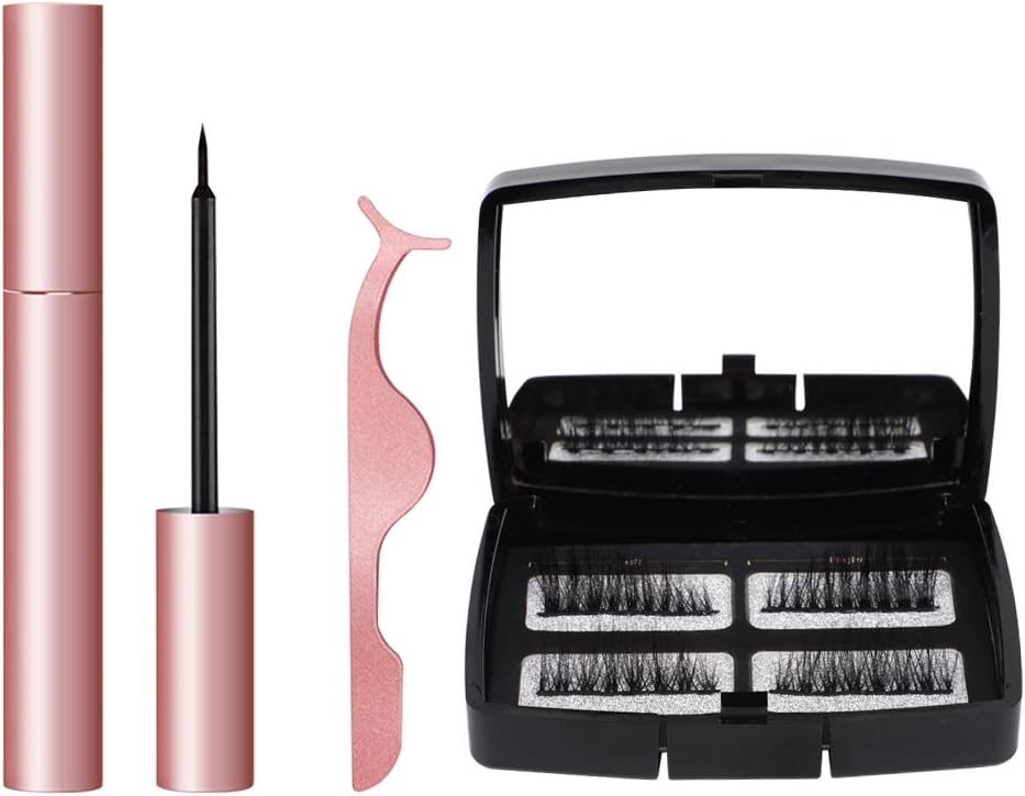 Magnetic Eyelashes Set Magnetic Eyeliner 3D Reusable Eyelashes Eyeliner with Applicator