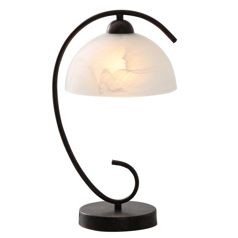 Best bedside table lamp with glass shade