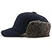 Comhats Winter Wool Baseball Cap Earflap Hat Faux Fur Ear Flap Hat for Men Fitted Hat Hunting Gray Large Unisex
