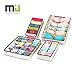 MIU COLOR Foldable Closet Underwear Organizer Drawer Divider Storage Boxes Under Bed Organizer 4 Set for Underwear, Bras, Socks, Ties, Scarves (White)