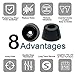 uxcell 10 Pcs 19.5mm x 12mm Conical Recessed Rubber Feet Bumpers Pads Black