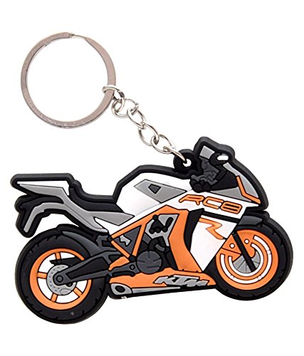 gct single sided ktm rc8 bike rubber keychain for car bike men women keyring orange black white amazon in bags wallets luggage gct single sided ktm rc8 bike rubber