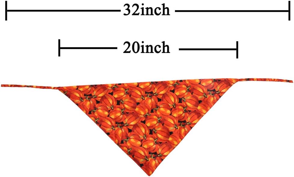 KZHAREEN 4 PCS/Pack Halloween Dog Bandana Pumpkin Reversible Triangle Bibs Scarf Accessories for Dogs Cats Pets Large : Kitchen & Dining