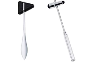 ELITE MEDICAL INSTRUMENTS EMI EMI Professional 2 Pack Set: Black Buck and Taylor Reflex Hammers for Comprehensive Neurological Examinations - Perfect for Doctors, Nurses, and Medical Professionals to assess reflex testing