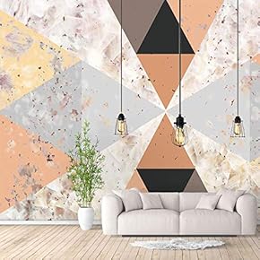 Wall Murals for Bedroom Abstract Geometric Theme Removable Wallpaper Peel and Stick Wall Stickers - 66x96 inches